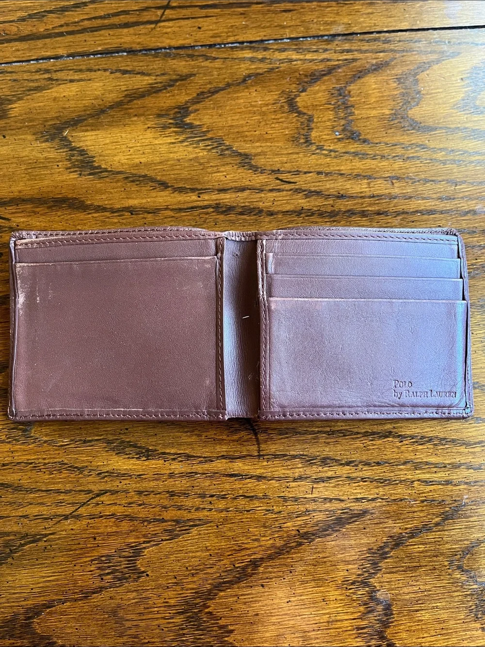 Polo by Ralph Lauren Brown Leather Wallet with Embossed Polo Player